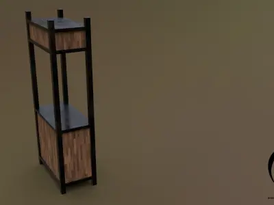 Trade stand 01 R Low-poly 3D model
