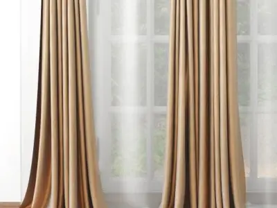 Curtain curtains 3D model
