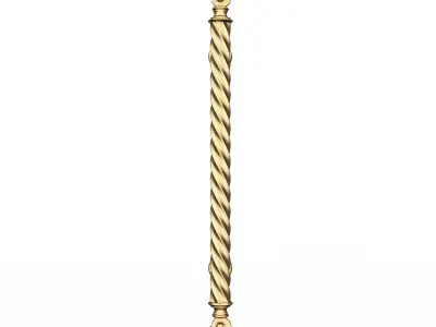 Classic Door Handle 07 Gold Low-poly 3D model