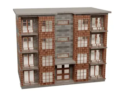 Residential Building Low-poly 3D model