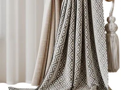 Curtain N3 3D model