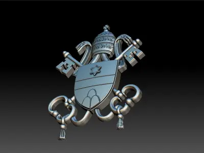 Coat of Arms 3D Relief 3D print model