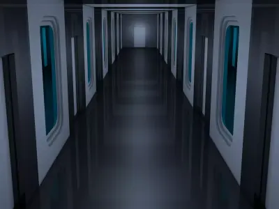 Sci Fi Interior 3D model 34