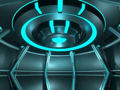  4 Sci Fi Room Set 3D model