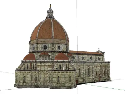 Architecture-Religion-God-Culture-Temple-020 duomo in florence 3D model