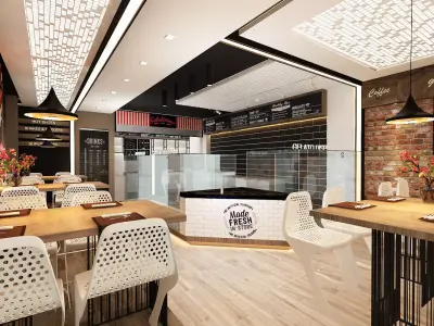 Restaurent Interior 3D model