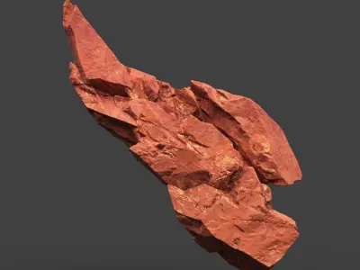 Scifi Yellow Sharp Rock 220611 - Ultra HD 16K Textures Low-poly 3D model