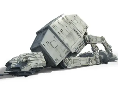 Game Ready Star Wars AT-AT Imperial Walker Low-poly 3D model