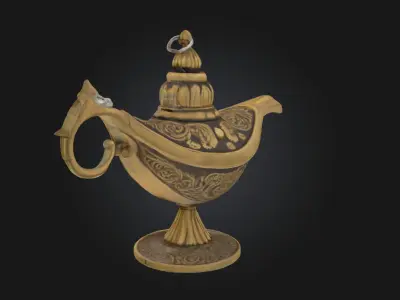 Magic Lamp  Mystical Relic of Wishes and Wonder 3D model