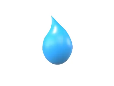 Water Drops v4 003 Low-poly 3D model