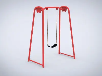 Playground for kids 3D model 7