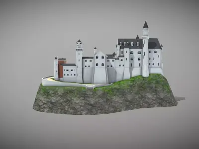 Neuschwanstein Castle Low-poly 3D model