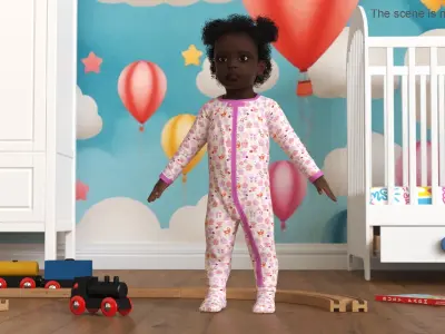  Babies in Full Bodysuit A-Pose Collection 