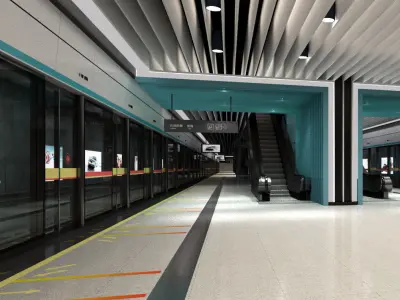 Metro Station 3D model