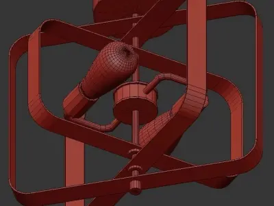 LINKED SEMI FLUSH CEILING LIGHT 3D model