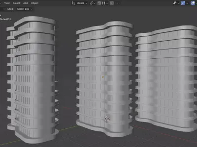 Architecture Project by Ramin Guseinov 98 Low-poly 3D model