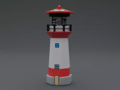 Light house Low-poly 3D model get