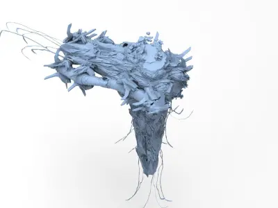 Deep Asteroid mine facility exterior 2  3D model