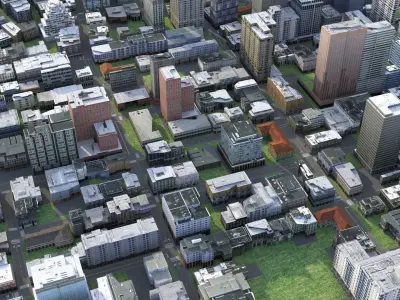 City 109 Low-poly 3D model