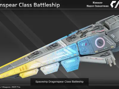 Korkov Heavy Industries Spaceship Collection 3D Model Pack