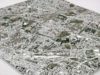 Cityscape Baku Azerbaijan  3D model