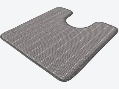 Toilet Bathroom Soft Rug 3D model