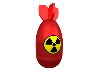 Nuclear Bomb v1 006 Low-poly 3D model