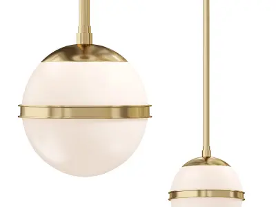 Truax Aged Brass Stripe Chandelier By Crystorama 3D model