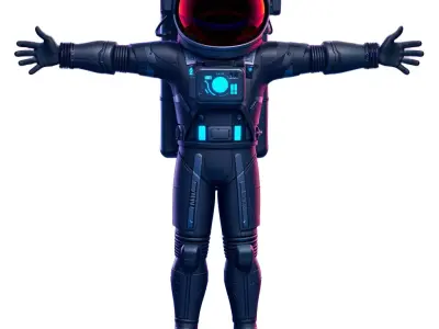 Neon Tech Space Suit model pack Low-poly 3D model