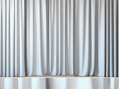 Curtains 84 Curtains with Tulle ROHI Novum 3D model