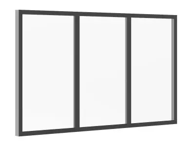 Black Metal Window 3100mm x 1880mm 3D model