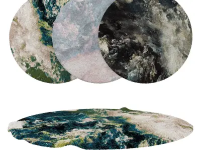 Round Rug Set 101 3D model