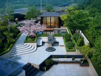 Villa Garden 3D model