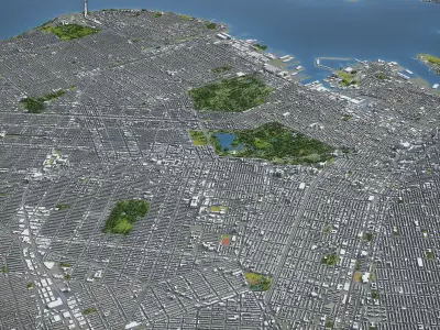 Brooklyn Low-poly 3D model