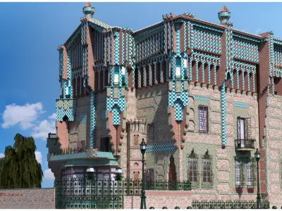 Vicens House Low-poly 3D model