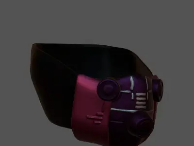Gas mask helmet 3d model scifi Low-poly  Low-poly 3D model 286