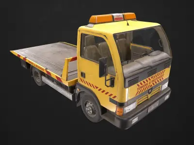 Light Truck Tow Low-poly 3D model