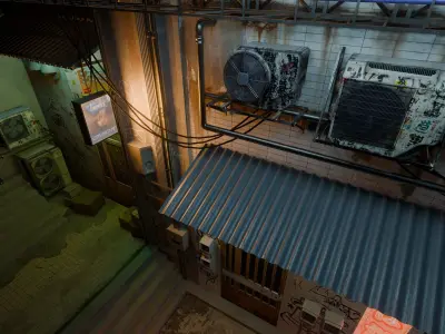 Nook Place Cyberpunk Low-poly 3D model