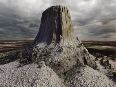 Devil Tower Multipurpose 3D Terrain Model 3D model