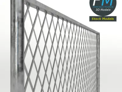 Chain link fence 3D model get