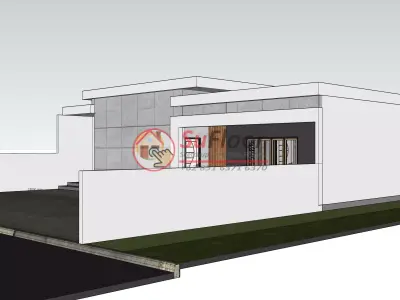 House 6x15m code 534 - Sketchup 3D model 3D model 3D model