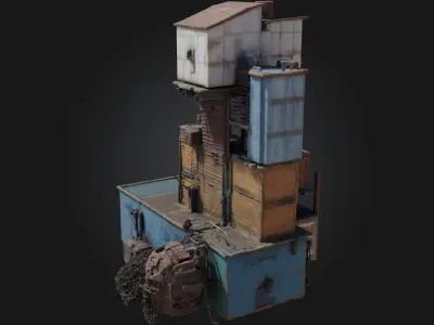 Industrial Stacks  Towering Vents of Heavy Industry 3D model