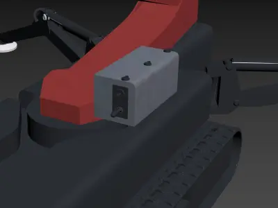 SCI FI Boom lift with Simple Animated Low-poly 3D model