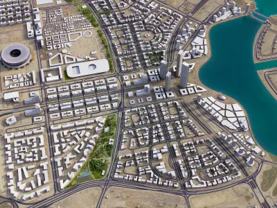 Lusail Low-poly 3D model