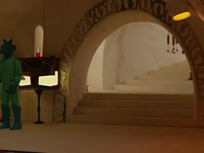 Jabbas Throne Room - Set 6a -Main Entrance Attributes 1-12 scale 3D print model