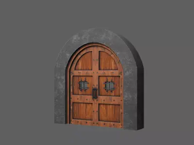 Medieval Doors Pack 02 Low-poly 3D model