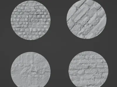 20 Miniature stone bases war hammer 3D print model