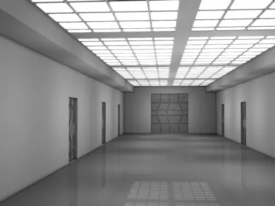 Sci Fi Corridor Interior 3D model get