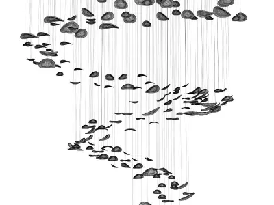 Chandelier drop Low-poly 3D model