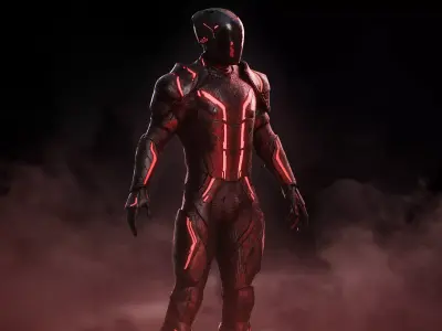 Tron Ares Low-poly 3D model